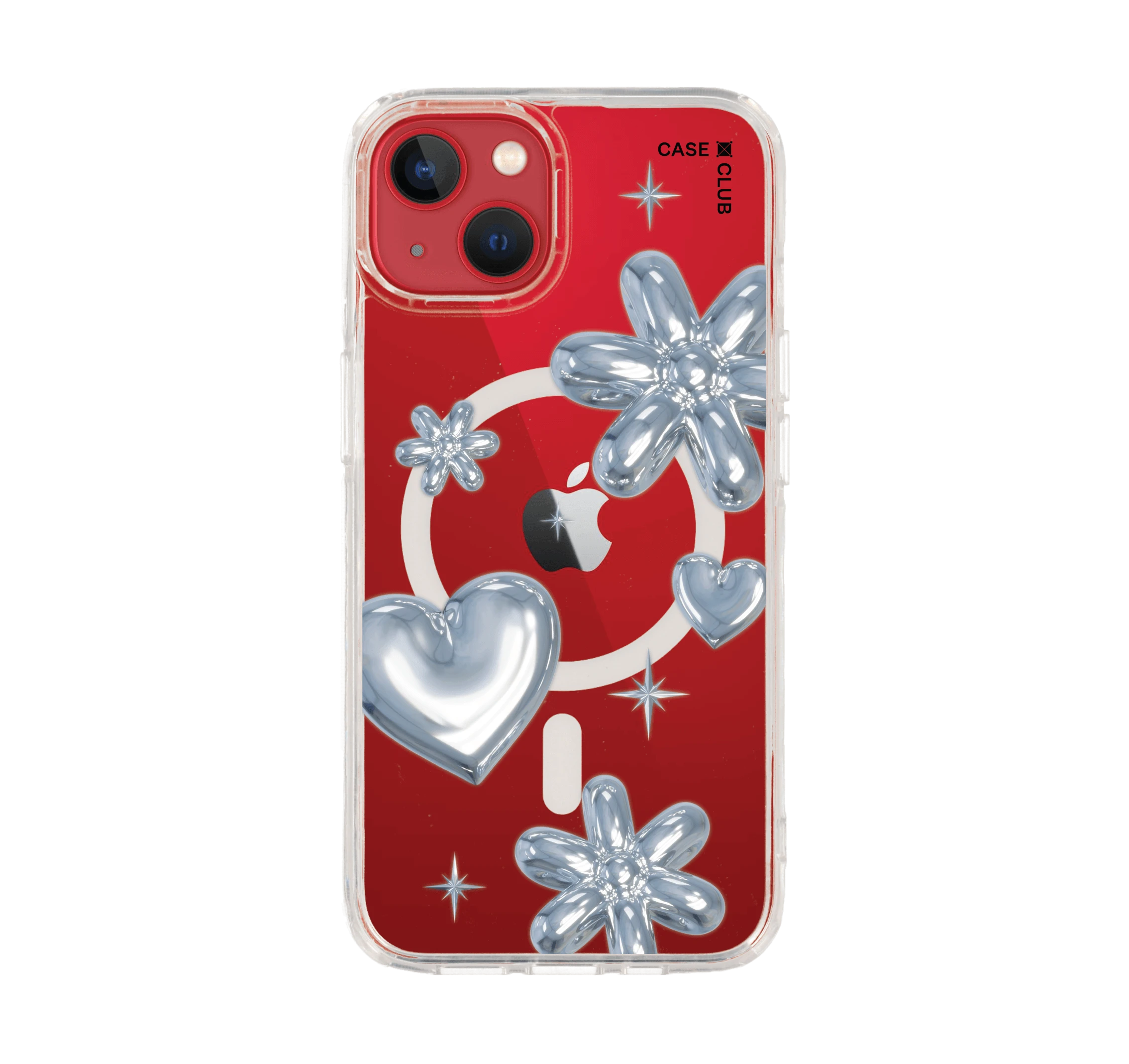 flower & heart metallic balloons